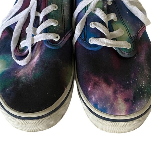 Vans Women Low Top Sneaker Size 6 Purple Blue Galaxy Print Lace Up Canvas Upper‎ - Picture 6 of 10